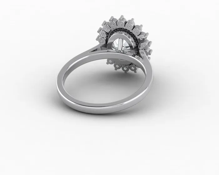 Rings Allegra 10 Ct Oval Cut Halo Engagement Ring Sapheena Jewelry