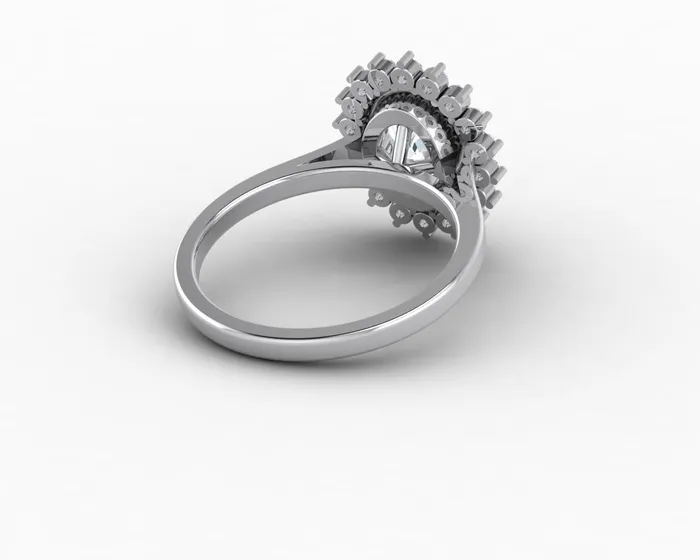 Rings Allegra 10 Ct Oval Cut Halo Engagement Ring Sapheena Jewelry