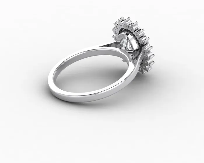 Rings Allegra 10 Ct Oval Cut Halo Engagement Ring Sapheena Jewelry