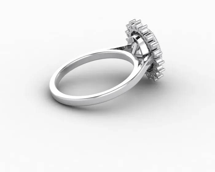 Rings Allegra 10 Ct Oval Cut Halo Engagement Ring Sapheena Jewelry