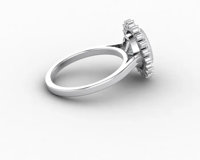 Rings Allegra 10 Ct Oval Cut Halo Engagement Ring Sapheena Jewelry