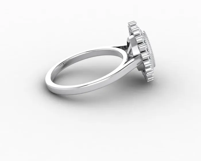 Rings Allegra 10 Ct Oval Cut Halo Engagement Ring Sapheena Jewelry