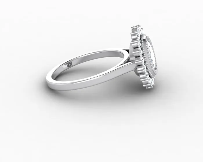 Rings Allegra 10 Ct Oval Cut Halo Engagement Ring Sapheena Jewelry