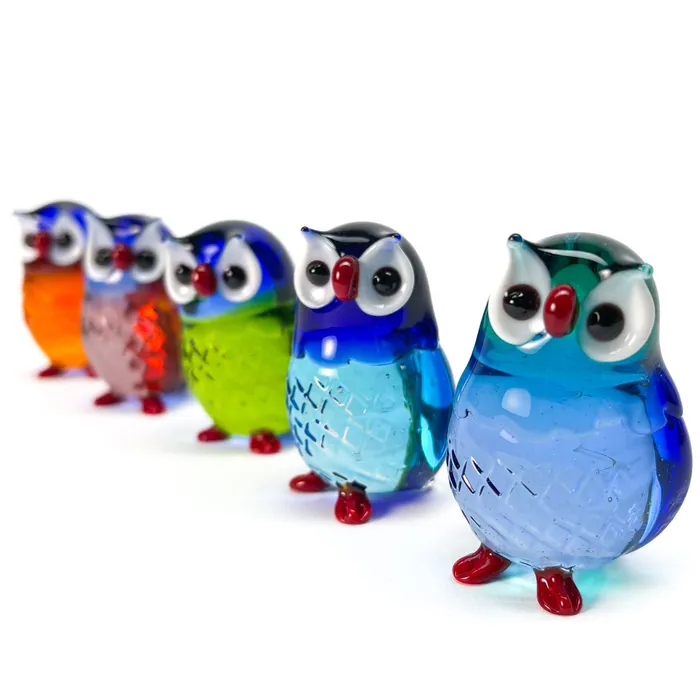 Rings Balbi Cristiano Murano Glass Owl Small Size