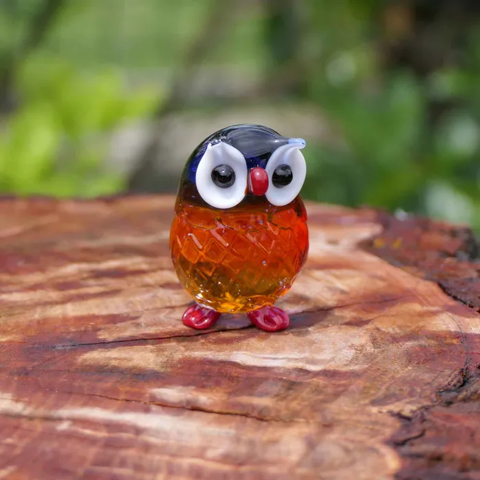 Rings Balbi Cristiano Murano Glass Owl Small Size