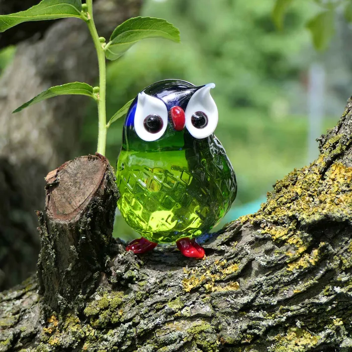 Rings Balbi Cristiano Murano Glass Owl Small Size