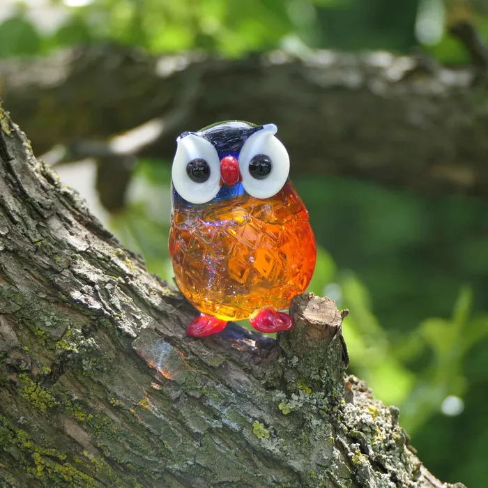 Rings Balbi Cristiano Murano Glass Owl Small Size