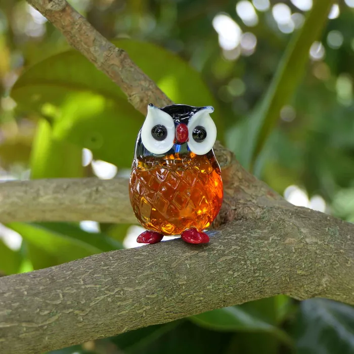 Rings Balbi Cristiano Murano Glass Owl Small Size