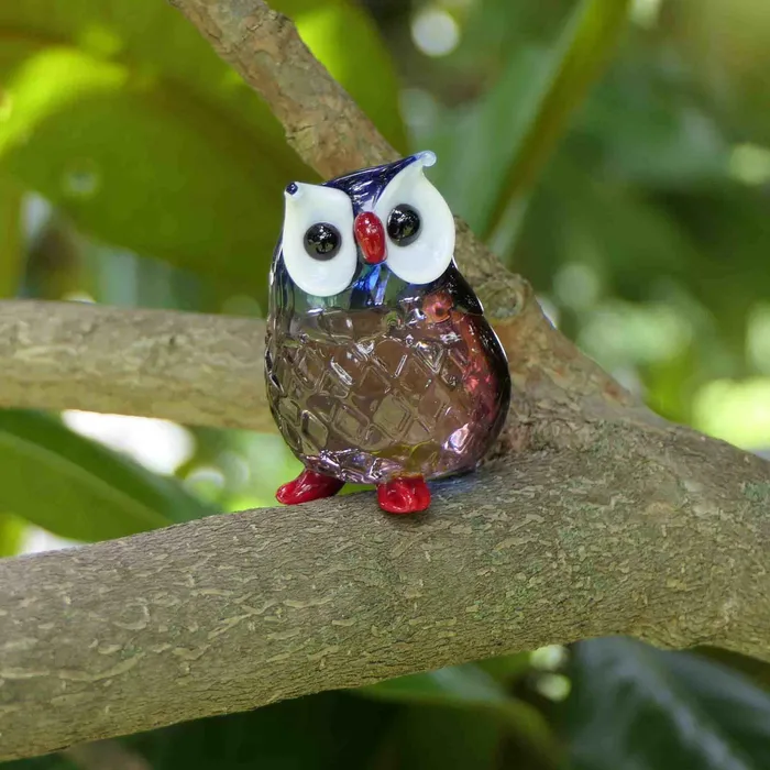 Rings Balbi Cristiano Murano Glass Owl Small Size