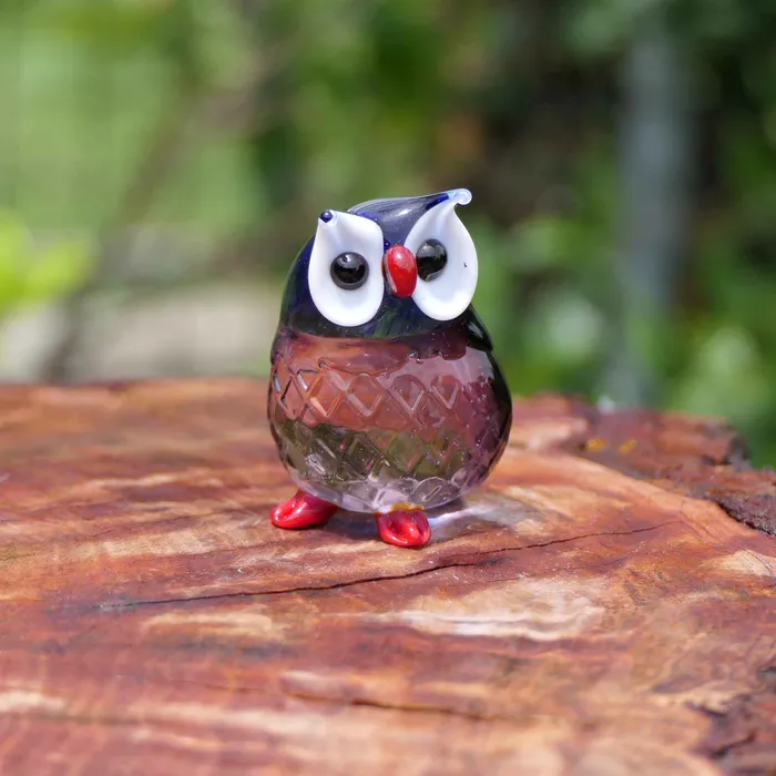 Rings Balbi Cristiano Murano Glass Owl Small Size