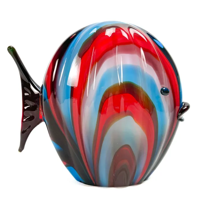 Rings MuranoVitrum Red Fish Costantini Red and Blue