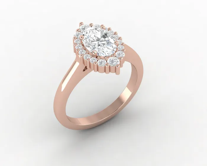 Rings Sapheena Jewelry Capella 075 Ct Oval Cut Halo Engagement Ring
