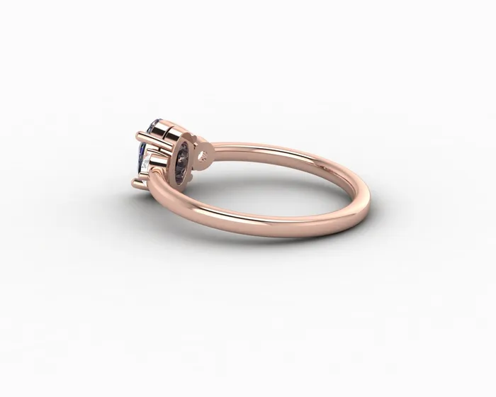 Rings Sapheena Jewelry Orion Three Stone 10 Ct Oval Cut Grey Moissanite Engagement Ring
