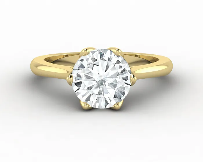 Rings Sapheena Jewelry Tulip 175 Ct Solitaire Round Cut Moissanite Engagement Ring