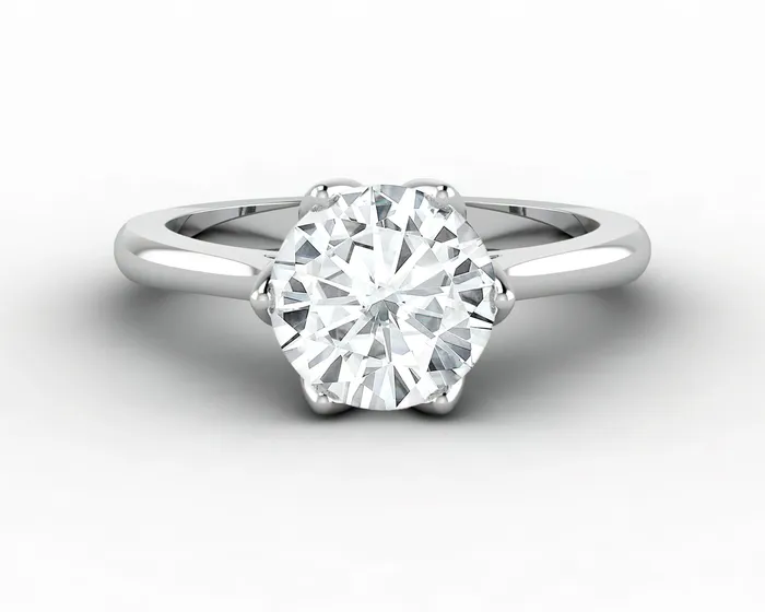 Rings Sapheena Jewelry Tulip 175 Ct Solitaire Round Cut Moissanite Engagement Ring