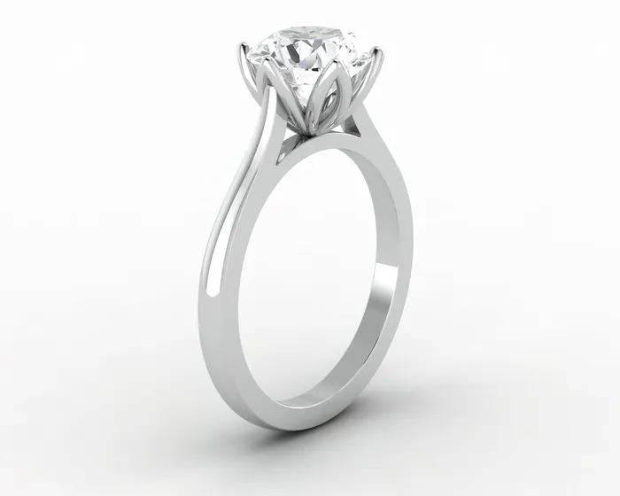 Rings Sapheena Jewelry Tulip 175 Ct Solitaire Round Cut Moissanite Engagement Ring