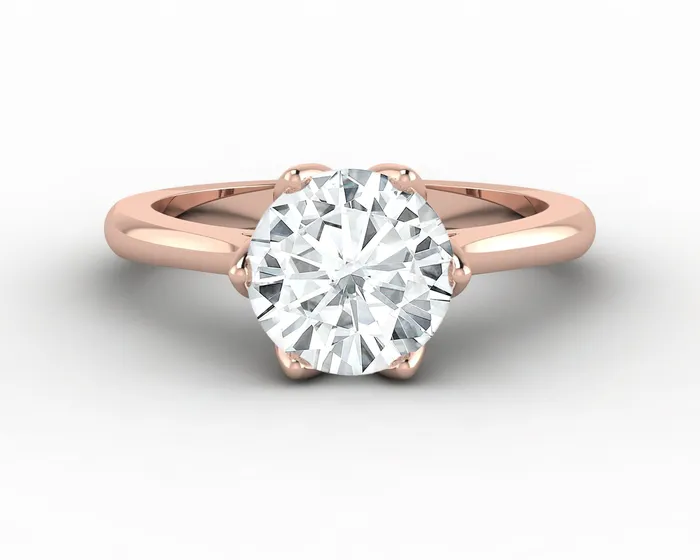 Rings Sapheena Jewelry Tulip 175 Ct Solitaire Round Cut Moissanite Engagement Ring