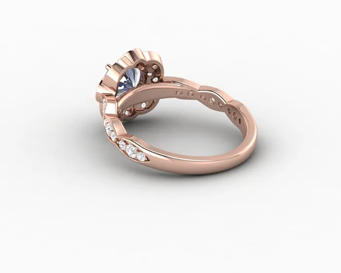 Rings Sapheena Jewelry Vivienne 125 Ct Round Cut Grey Moissanite Engagement Ring