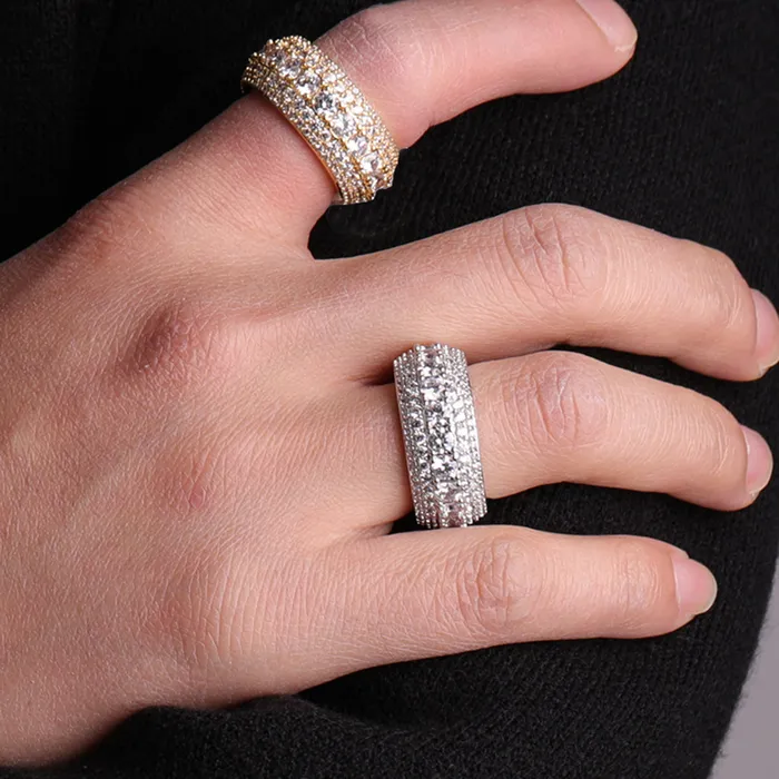 Rings Tennis and Stones Iced Out Diamond Ring BLING SHINE