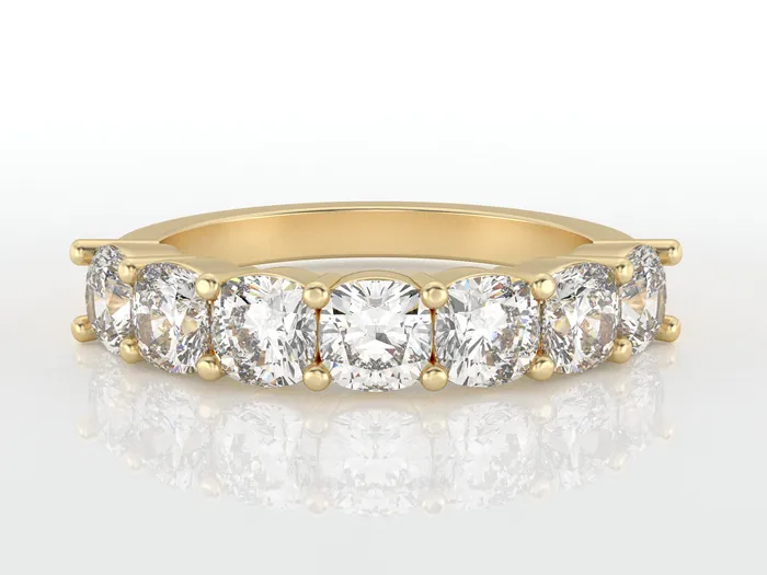 Sapheena Jewelry Rings Ivy 20 Ct Cushion Cut Half Eternity Wedding Band