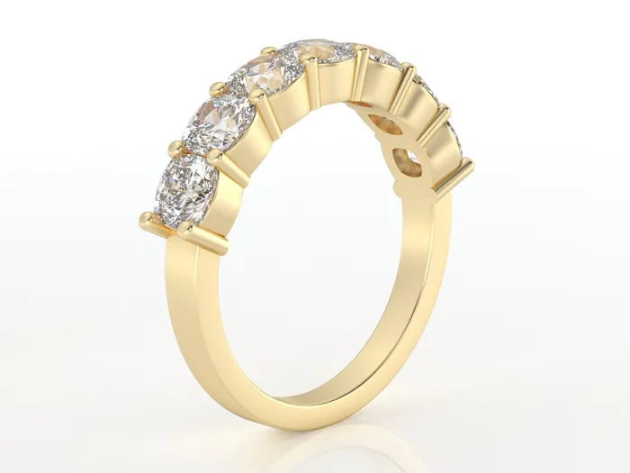 Sapheena Jewelry Rings Ivy 20 Ct Cushion Cut Half Eternity Wedding Band