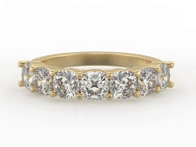 Sapheena Jewelry Rings Ivy 20 Ct Cushion Cut Half Eternity Wedding Band
