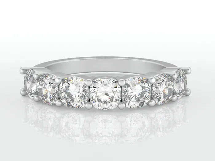 Sapheena Jewelry Rings Ivy 20 Ct Cushion Cut Half Eternity Wedding Band