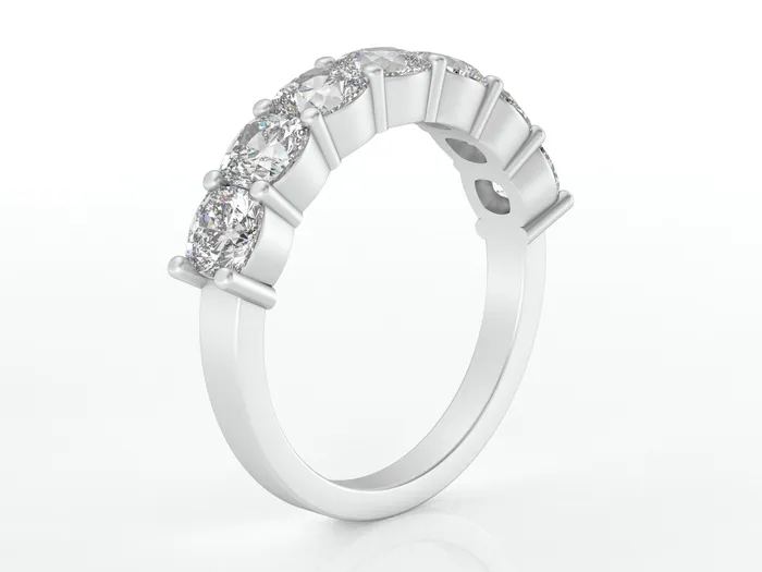 Sapheena Jewelry Rings Ivy 20 Ct Cushion Cut Half Eternity Wedding Band