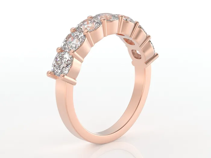 Sapheena Jewelry Rings Ivy 20 Ct Cushion Cut Half Eternity Wedding Band