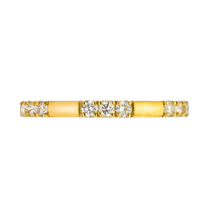 Sethi Couture Rings 3 Stone White Diamond Band