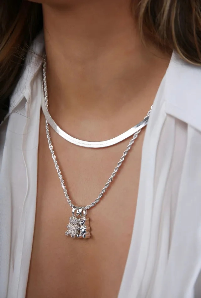 Silver Nostalgia bear Crystal Haze Jewelry Rings