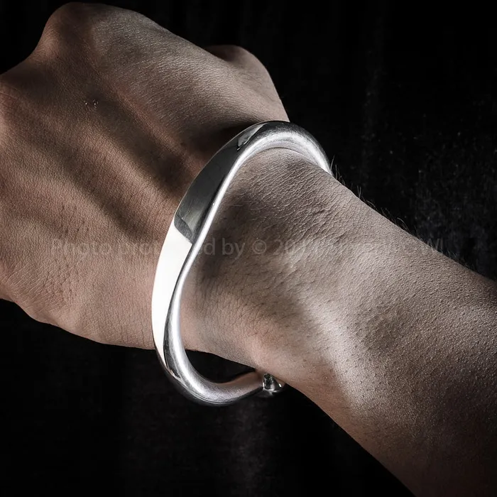 silverwow Bracelets Heavy ID Torque Bangle 10mm