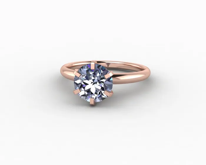 Vega 20 Ct Solitaire Round Cut Grey Moissanite Engagement Ring Sapheena Jewelry Rings