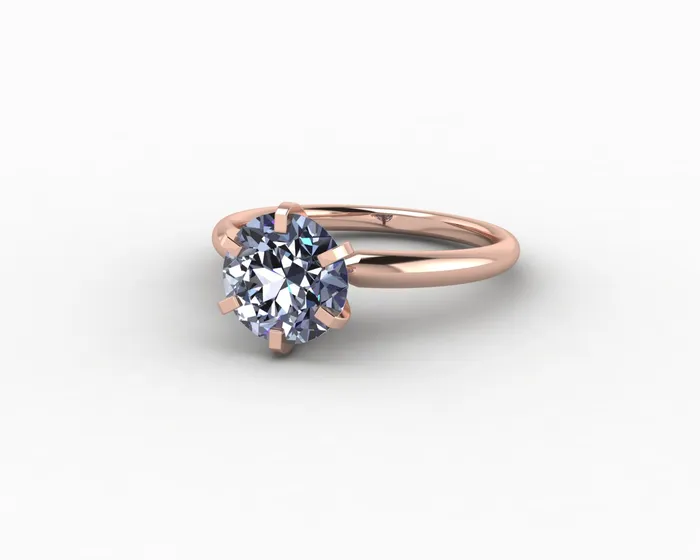 Vega 20 Ct Solitaire Round Cut Grey Moissanite Engagement Ring Sapheena Jewelry Rings