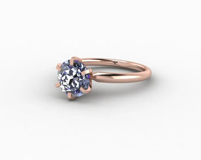 Vega 20 Ct Solitaire Round Cut Grey Moissanite Engagement Ring Sapheena Jewelry Rings