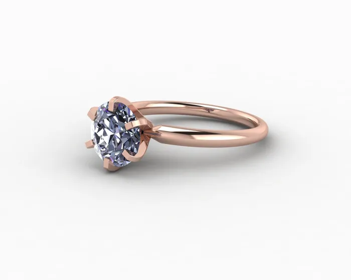 Vega 20 Ct Solitaire Round Cut Grey Moissanite Engagement Ring Sapheena Jewelry Rings