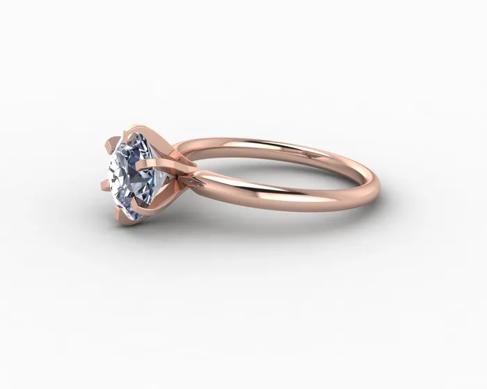 Vega 20 Ct Solitaire Round Cut Grey Moissanite Engagement Ring Sapheena Jewelry Rings