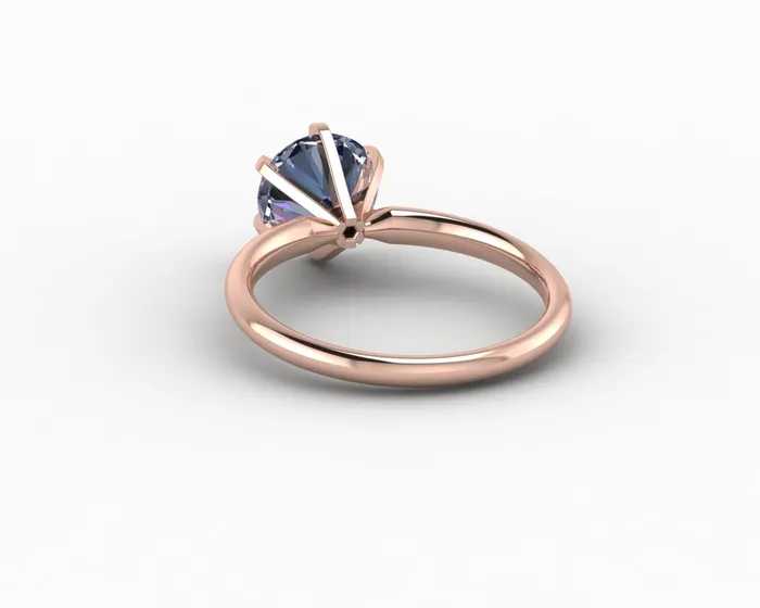 Vega 20 Ct Solitaire Round Cut Grey Moissanite Engagement Ring Sapheena Jewelry Rings