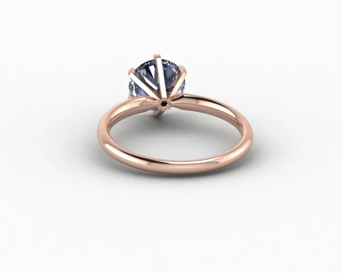 Vega 20 Ct Solitaire Round Cut Grey Moissanite Engagement Ring Sapheena Jewelry Rings