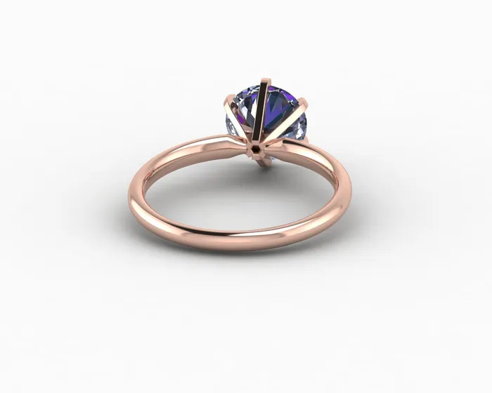 Vega 20 Ct Solitaire Round Cut Grey Moissanite Engagement Ring Sapheena Jewelry Rings