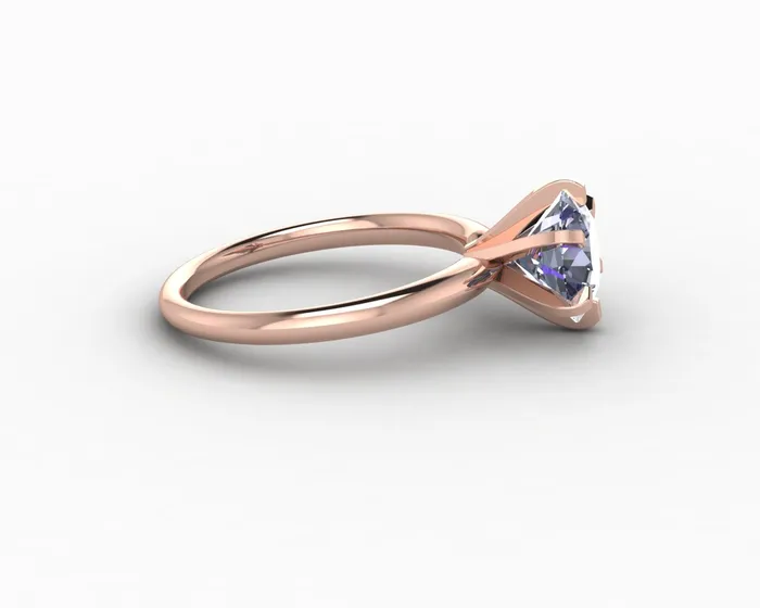 Vega 20 Ct Solitaire Round Cut Grey Moissanite Engagement Ring Sapheena Jewelry Rings