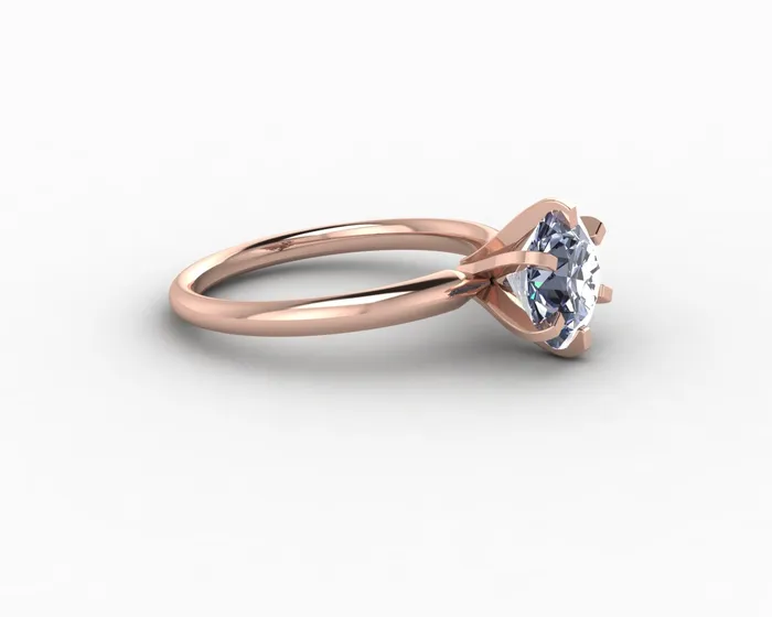 Vega 20 Ct Solitaire Round Cut Grey Moissanite Engagement Ring Sapheena Jewelry Rings