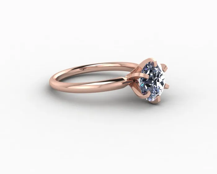 Vega 20 Ct Solitaire Round Cut Grey Moissanite Engagement Ring Sapheena Jewelry Rings