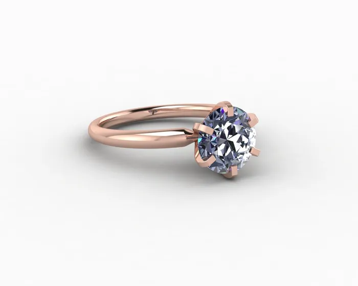 Vega 20 Ct Solitaire Round Cut Grey Moissanite Engagement Ring Sapheena Jewelry Rings