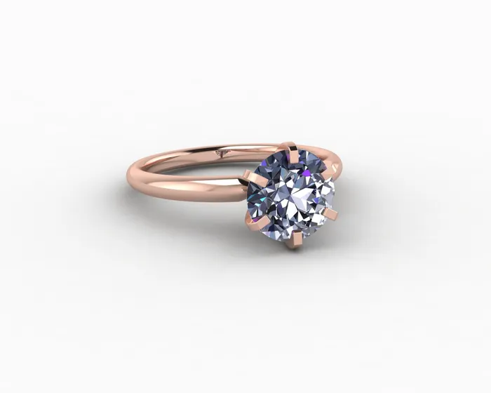 Vega 20 Ct Solitaire Round Cut Grey Moissanite Engagement Ring Sapheena Jewelry Rings