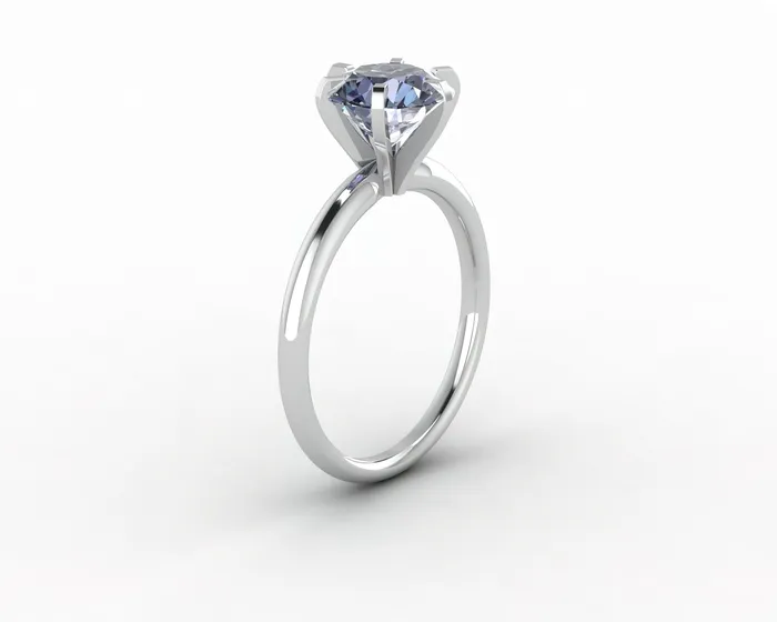 Vega 20 Ct Solitaire Round Cut Grey Moissanite Engagement Ring Sapheena Jewelry Rings